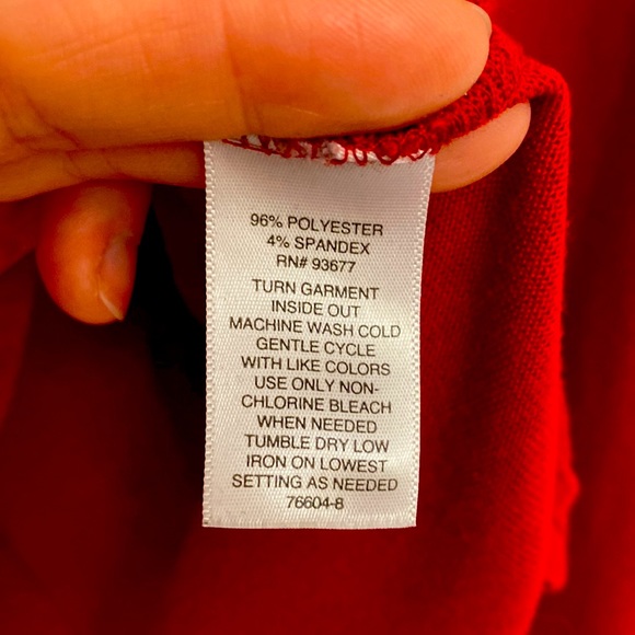 XL Liz Claiborne sweater. Red with gold detailing. - Picture 6 of 6
